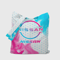 Сумка-шопер Nissan neon gradient style, цвет: 3D-принт