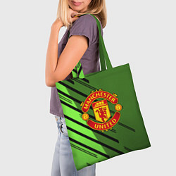 Сумка-шопер ФК Манчестер Юнайтед спорт, цвет: 3D-принт — фото 2