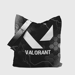 Сумка-шопер Valorant glitch на темном фоне, цвет: 3D-принт
