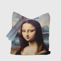 Сумка-шопер Нейросеть - азиатская Мона Лиза, цвет: 3D-принт