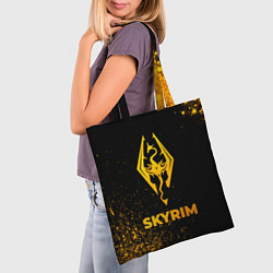 Сумка-шопер Skyrim - gold gradient, цвет: 3D-принт — фото 2