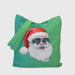Сумка-шопер Дед Мороз в очках, цвет: 3D-принт