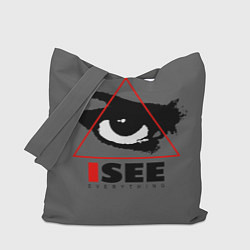 Сумка-шопер I see everything, цвет: 3D-принт