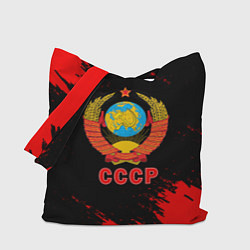 Сумка-шопер СССР красные краски, цвет: 3D-принт