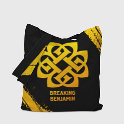 Сумка-шопер Breaking Benjamin - gold gradient, цвет: 3D-принт