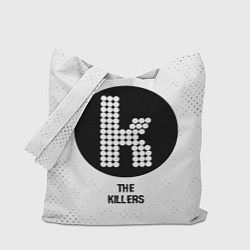 Сумка-шопер The Killers glitch на светлом фоне, цвет: 3D-принт