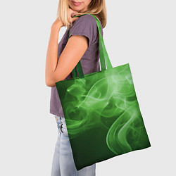 Сумка-шопер Зеленый дым, цвет: 3D-принт — фото 2