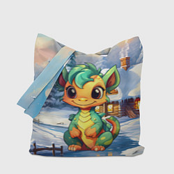 Сумка-шоппер Крошечный дракон зимы 2024