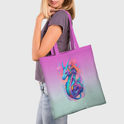 Сумка-шопер Funny dragon - ai art, цвет: 3D-принт — фото 2