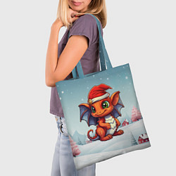 Сумка-шопер Символ нового 2024 года дракон, цвет: 3D-принт — фото 2