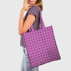 Сумка-шопер Фиолетовый орнамент, цвет: 3D-принт — фото 2