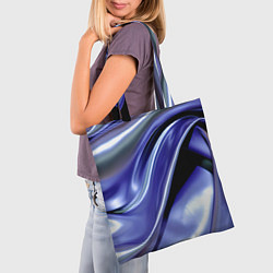 Сумка-шопер Синяя вязкая абстракция, цвет: 3D-принт — фото 2