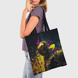 Сумка-шопер Андроид в золотом шлеме, цвет: 3D-принт — фото 2