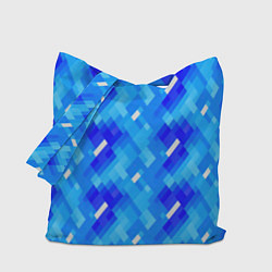 Сумка-шоппер Синее пиксельное полотно