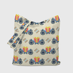 Сумка-шоппер Подарок на карете и ромб