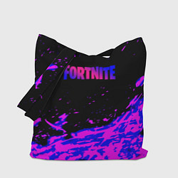 Сумка-шопер Fortnite neon logo steel, цвет: 3D-принт