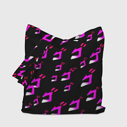 Сумка-шопер JoJos Bizarre neon pattern logo, цвет: 3D-принт