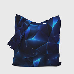 Сумка-шопер Синяя геометрическая абстракция, цвет: 3D-принт