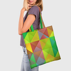 Сумка-шопер Разноцветные фигуры, цвет: 3D-принт — фото 2