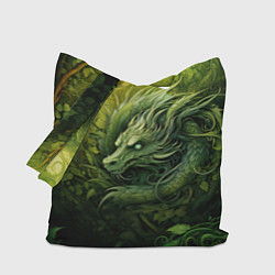 Сумка-шопер Зеленый лесной дракон 2024, цвет: 3D-принт