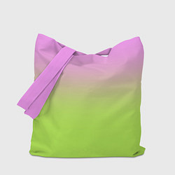 Сумка-шопер Розовый и ярко-зеленый градиент, цвет: 3D-принт