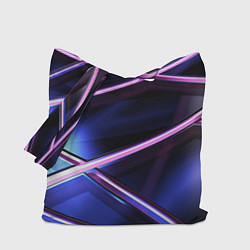 Сумка-шопер Фиолетовая геометрическая абстракция, цвет: 3D-принт