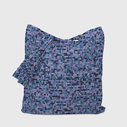 Сумка-шоппер Синий узор вязанного трикотажного полотна