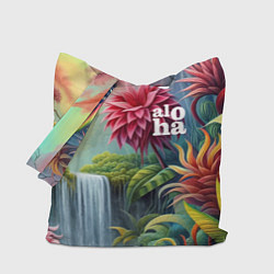 Сумка-шоппер Гавайские тропические цветы - алоха