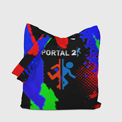Сумка-шоппер Portal 2 краски сочные текстура