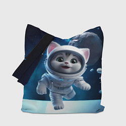 Сумка-шопер Котёнок в космосе, цвет: 3D-принт