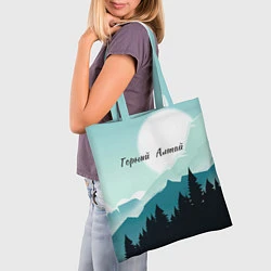 Сумка-шопер Горный Алтай пейзаж, цвет: 3D-принт — фото 2