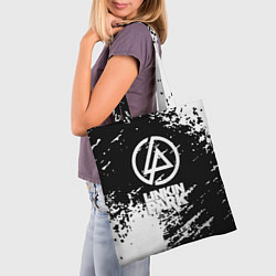 Сумка-шопер Linkin park logo краски текстура, цвет: 3D-принт — фото 2