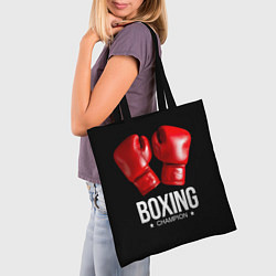Сумка-шопер Boxing Champion, цвет: 3D-принт — фото 2
