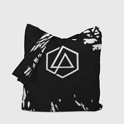 Сумка-шопер Linkin park краски текстура рок, цвет: 3D-принт