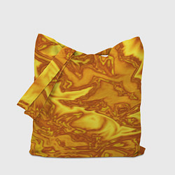 Сумка-шопер Абстракция жидкое золото, цвет: 3D-принт