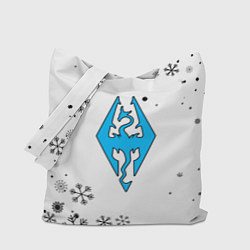 Сумка-шопер Skyrim logo winter, цвет: 3D-принт
