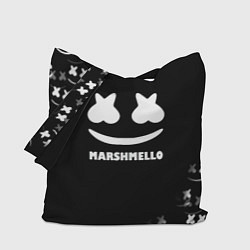 Сумка-шопер Marshmello белое лого, цвет: 3D-принт