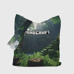 Сумка-шопер Minecraft logo world, цвет: 3D-принт