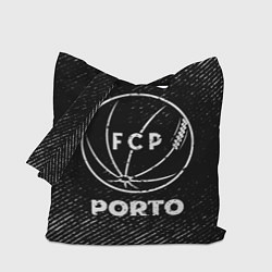 Сумка-шопер Porto с потертостями на темном фоне, цвет: 3D-принт