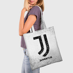 Сумка-шопер Juventus с потертостями на светлом фоне, цвет: 3D-принт — фото 2
