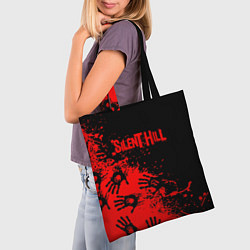Сумка-шопер Silent hill logo game pattern steel, цвет: 3D-принт — фото 2