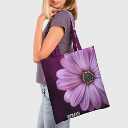 Сумка-шопер Фиолетовый цветок - WOMAN, цвет: 3D-принт — фото 2