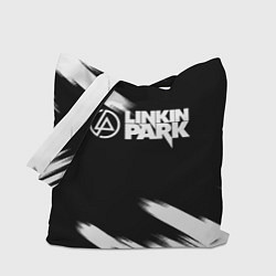 Сумка-шопер Linkin park рок бенд краски, цвет: 3D-принт