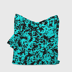 Сумка-шоппер Пятнистый яркий чёрно-голубой