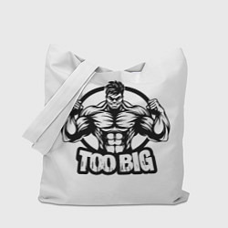 Сумка-шопер Слишком большой, цвет: 3D-принт