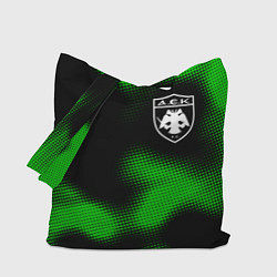 Сумка-шопер AEK Athens sport halftone, цвет: 3D-принт