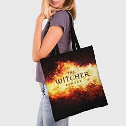 Сумка-шопер The Witcher Remake в пламени огня, цвет: 3D-принт — фото 2