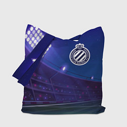 Сумка-шопер Club Brugge ночное поле, цвет: 3D-принт