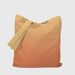 Сумка-шопер Градиент солнечный жёлто-оранжевый приглушённый, цвет: 3D-принт