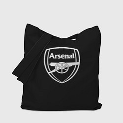 Сумка-шопер Arsenal fc белое лого, цвет: 3D-принт